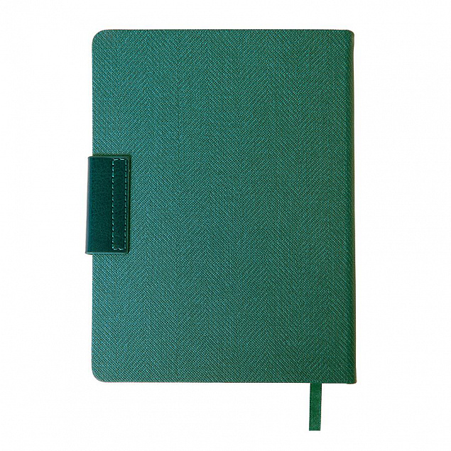 Ежедневник недатированный Mod, А5, зеленый, кремовый блок с логотипом в Самаре заказать по выгодной цене в кибермаркете AvroraStore
