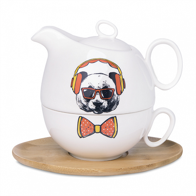 Набор  "Мила": чайник и чайная пара с логотипом в Самаре заказать по выгодной цене в кибермаркете AvroraStore
