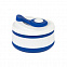 Стакан складной BUTTON;  300 мл, силикон, синий с логотипом в Самаре заказать по выгодной цене в кибермаркете AvroraStore