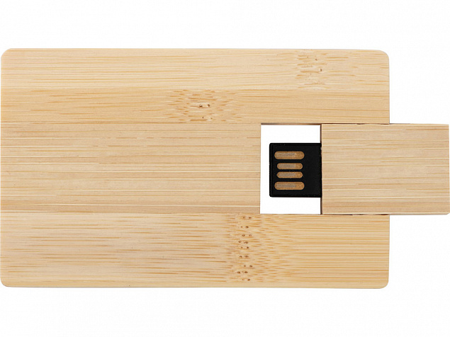 USB 2.0- флешка на 32 Гб «Bamboo Card» с логотипом в Самаре заказать по выгодной цене в кибермаркете AvroraStore