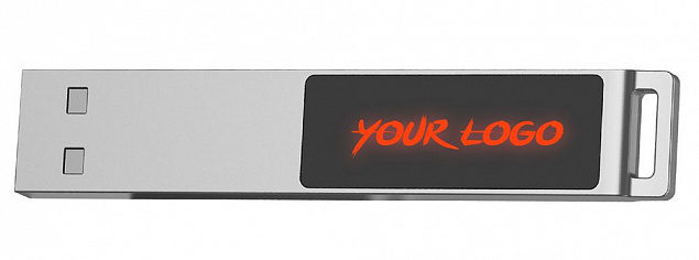 Флешка markBright с красной подсветкой, 16 Гб с логотипом в Самаре заказать по выгодной цене в кибермаркете AvroraStore