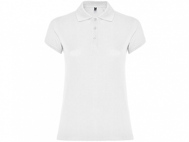 Рубашка поло Star женская, белый с логотипом в Самаре заказать по выгодной цене в кибермаркете AvroraStore