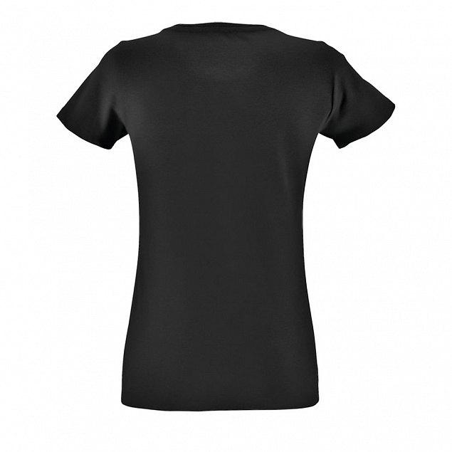 Футболка женская REGENT FIT WOMEN, черная с логотипом в Самаре заказать по выгодной цене в кибермаркете AvroraStore