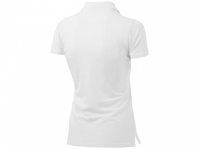 Рубашка поло First женская, белый с логотипом в Самаре заказать по выгодной цене в кибермаркете AvroraStore