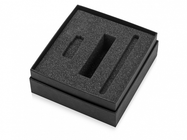 Коробка подарочная Smooth M для зарядного устройства, ручки и флешки с логотипом в Самаре заказать по выгодной цене в кибермаркете AvroraStore