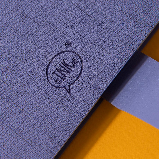 Бизнес-блокнот А5  "Provence", сиреневый, мягкая обложка, в клетку с логотипом в Самаре заказать по выгодной цене в кибермаркете AvroraStore