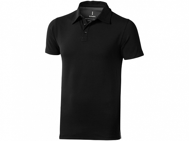 Рубашка поло Markham мужская, черный/антрацит с логотипом в Самаре заказать по выгодной цене в кибермаркете AvroraStore