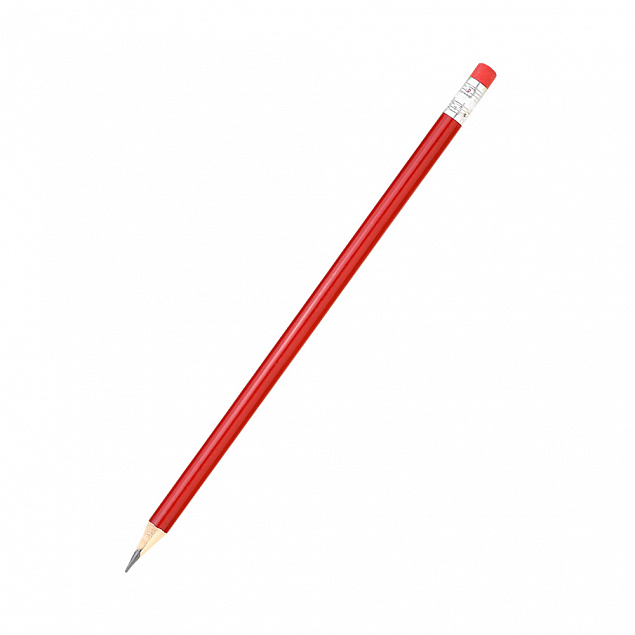 Карандаш Largo с цветным корпусом - Красный PP с логотипом в Самаре заказать по выгодной цене в кибермаркете AvroraStore