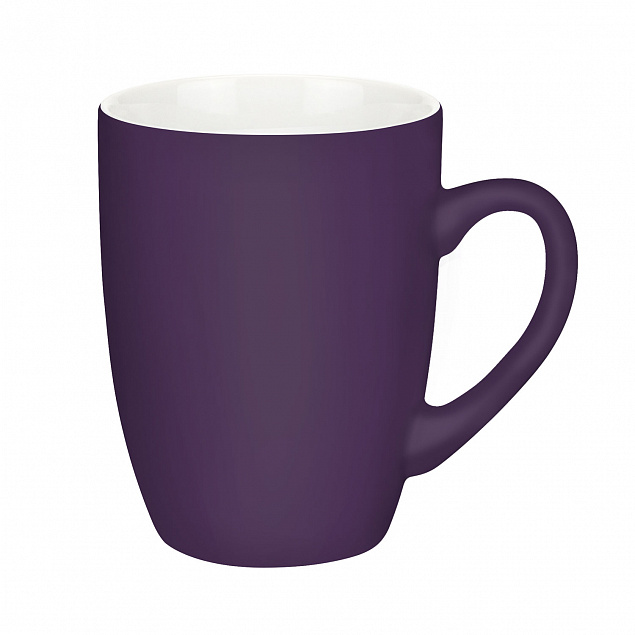 Керамическая кружка Alba 350 ml, soft-touch, фиолетовая с логотипом в Самаре заказать по выгодной цене в кибермаркете AvroraStore