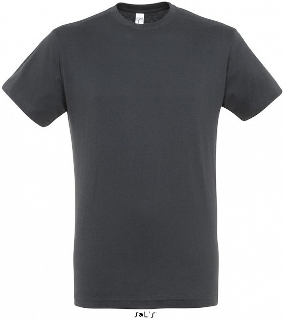 Фуфайка (футболка) REGENT мужская,Тёмно-серый/графит 4XL с логотипом в Самаре заказать по выгодной цене в кибермаркете AvroraStore