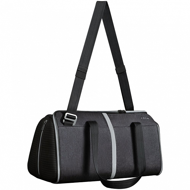 Спортивная сумка FlexPack Gym, темно-серая с логотипом в Самаре заказать по выгодной цене в кибермаркете AvroraStore