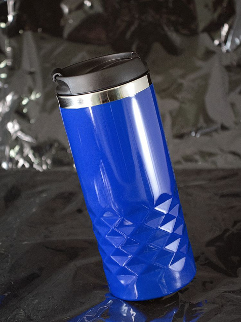 Термостакан Prism, синий с логотипом в Самаре заказать по выгодной цене в кибермаркете AvroraStore