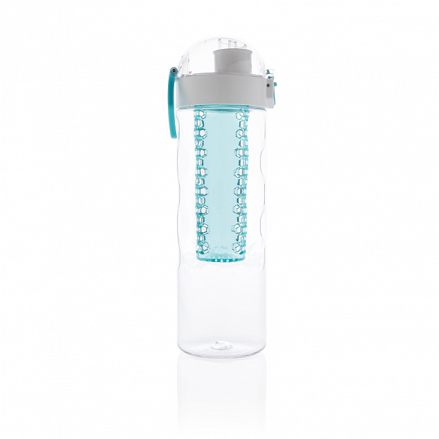 Герметичная бутылка для воды с контейнером для фруктов Honeycomb, бирюзовый с логотипом в Самаре заказать по выгодной цене в кибермаркете AvroraStore