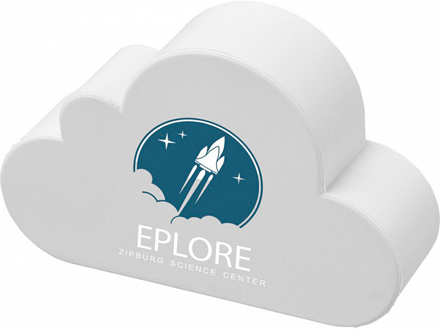 Антистресс Caleb cloud, белый с логотипом в Самаре заказать по выгодной цене в кибермаркете AvroraStore