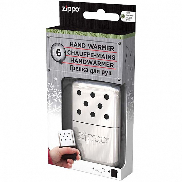Каталитическая грелка для рук Zippo Mini, серебристая с логотипом в Самаре заказать по выгодной цене в кибермаркете AvroraStore