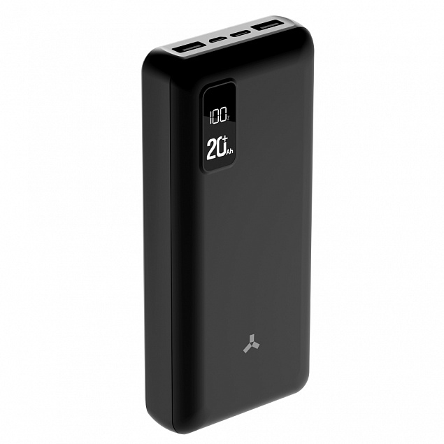 Внешний аккумулятор WINTER 20PD, 20000 мАч, черный с логотипом в Самаре заказать по выгодной цене в кибермаркете AvroraStore