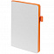 Ежедневник White Shall, недатированный, белый с оранжевым с логотипом в Самаре заказать по выгодной цене в кибермаркете AvroraStore