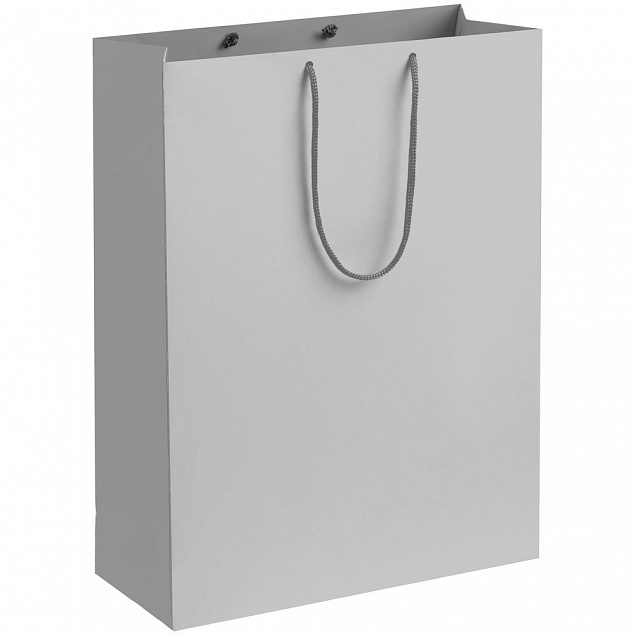 Пакет бумажный Porta XL, серый с логотипом в Самаре заказать по выгодной цене в кибермаркете AvroraStore
