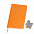 Бизнес-блокнот "Funky", 130*210 мм, синий, оранжевый форзац, мягкая обложка, блок-линейка с логотипом в Самаре заказать по выгодной цене в кибермаркете AvroraStore