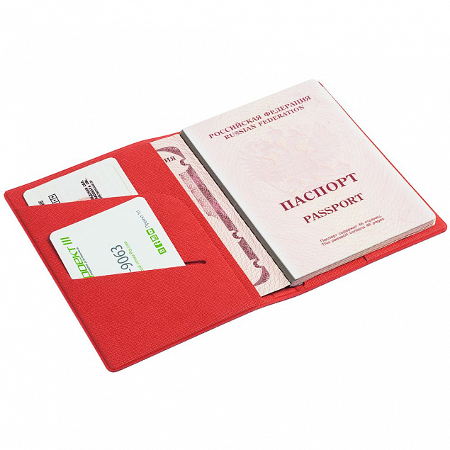 Обложка для паспорта Devon, красная с логотипом в Самаре заказать по выгодной цене в кибермаркете AvroraStore