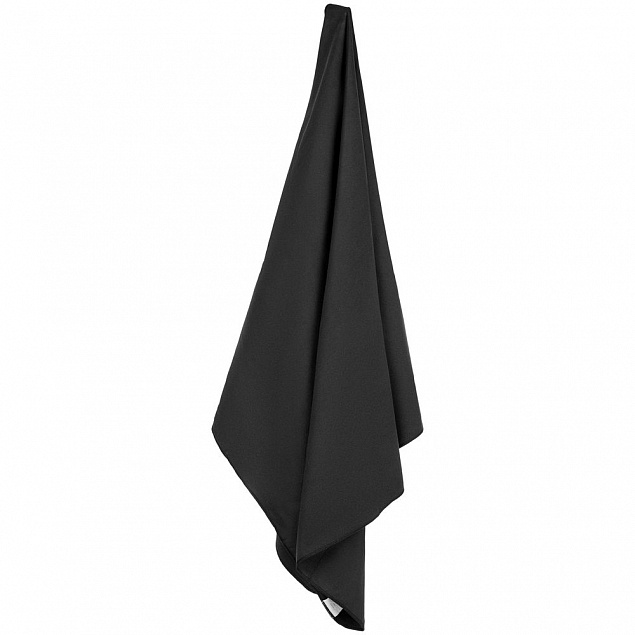 Спортивное полотенце Vigo Small, черное с логотипом в Самаре заказать по выгодной цене в кибермаркете AvroraStore