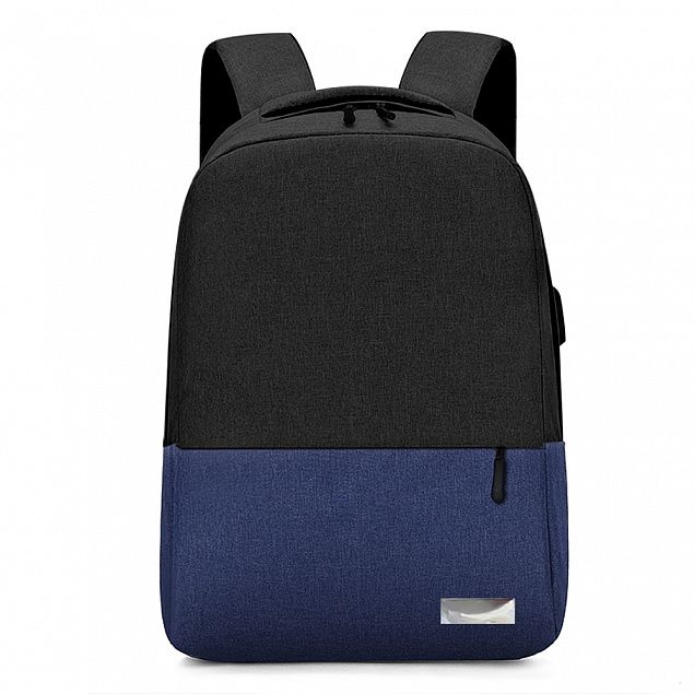 Рюкзак Burban, чёрно-синий с логотипом в Самаре заказать по выгодной цене в кибермаркете AvroraStore