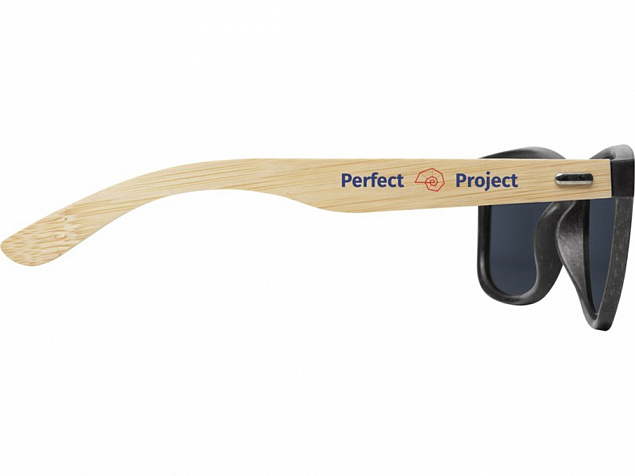 Sun Ray очки с бамбуковой оправой, черный с логотипом в Самаре заказать по выгодной цене в кибермаркете AvroraStore