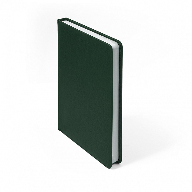 Ежедневник недатированный Duncan, А5,  темно-зеленый, белый блок с логотипом в Самаре заказать по выгодной цене в кибермаркете AvroraStore