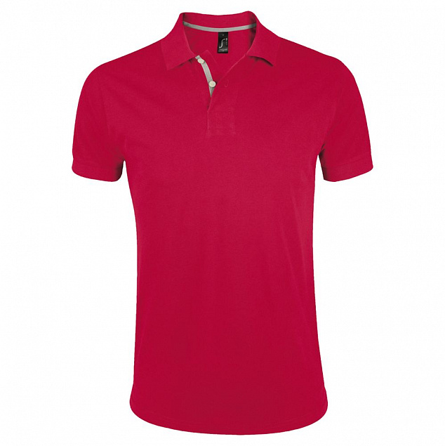 Рубашка поло мужская Portland Men 200 красная с логотипом в Самаре заказать по выгодной цене в кибермаркете AvroraStore