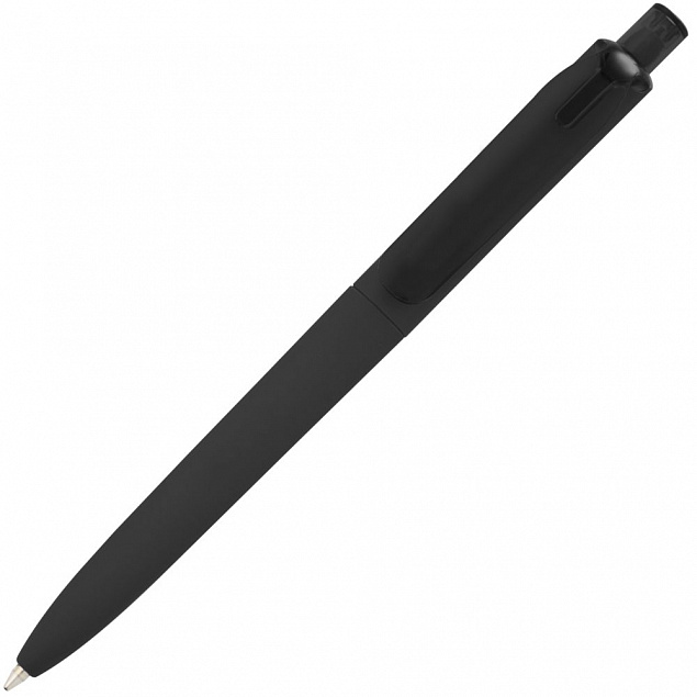 Ручка шариковая Prodir DS8 PRR-Т Soft Touch, черная с логотипом в Самаре заказать по выгодной цене в кибермаркете AvroraStore
