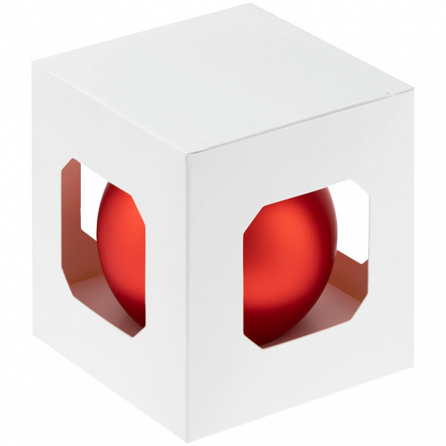 Елочный шар Finery Matt, 8 см, матовый красный с логотипом в Самаре заказать по выгодной цене в кибермаркете AvroraStore