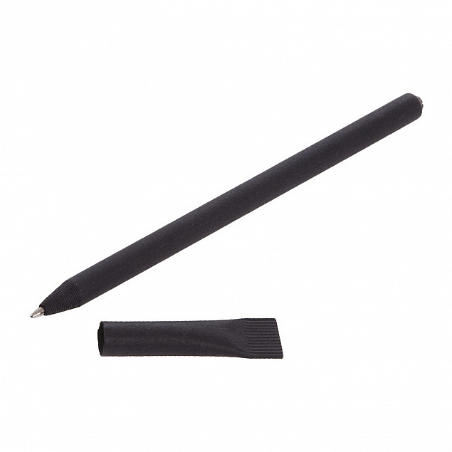Эко ручка, черная с логотипом в Самаре заказать по выгодной цене в кибермаркете AvroraStore