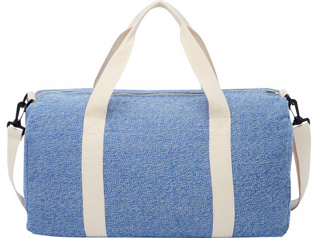 Спортивная сумка из переработанного хлопка и полиэстера плотностью 210 г/м² Pheebs, синий/натуральны с логотипом в Самаре заказать по выгодной цене в кибермаркете AvroraStore