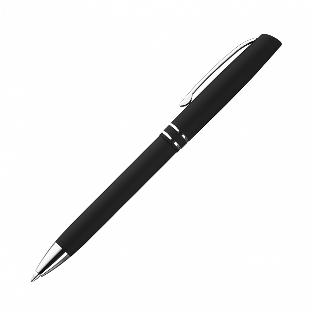 Шариковая ручка Consul, черная с логотипом в Самаре заказать по выгодной цене в кибермаркете AvroraStore