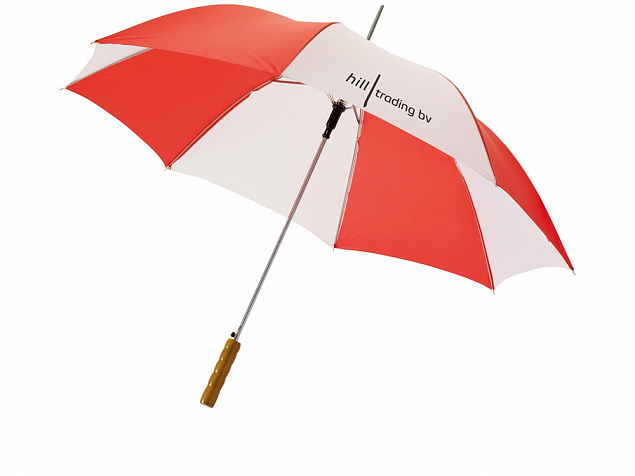 Зонт Karl 30 механический, красный/белый с логотипом в Самаре заказать по выгодной цене в кибермаркете AvroraStore