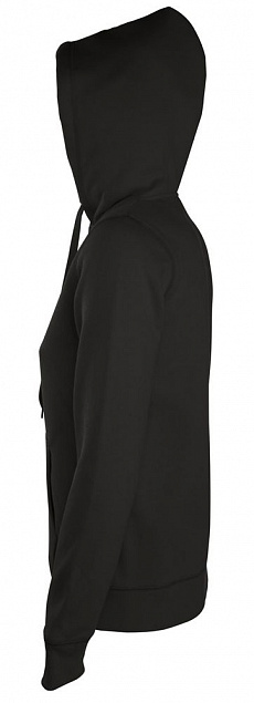 Толстовка женская на молнии с капюшоном Seven Women, серый меланж с логотипом в Самаре заказать по выгодной цене в кибермаркете AvroraStore