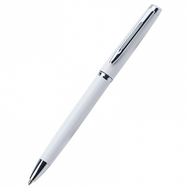 Ручка металлическая Patriot, белая с логотипом в Самаре заказать по выгодной цене в кибермаркете AvroraStore