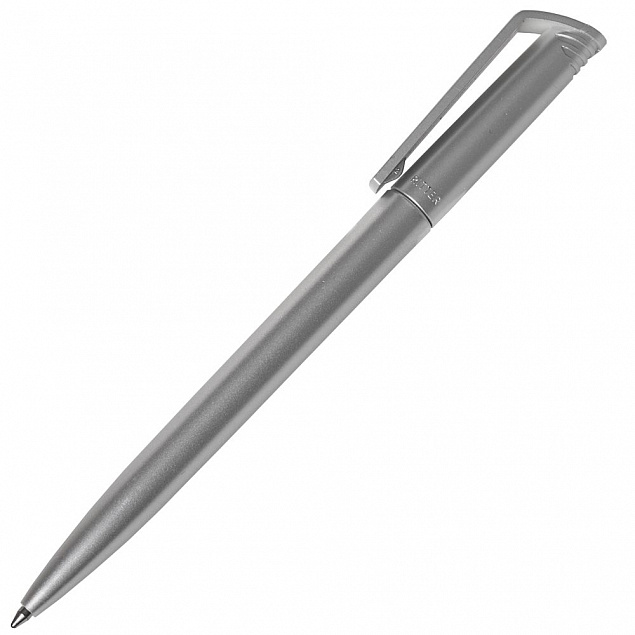Ручка шариковая Flip Silver, серебристая с логотипом в Самаре заказать по выгодной цене в кибермаркете AvroraStore