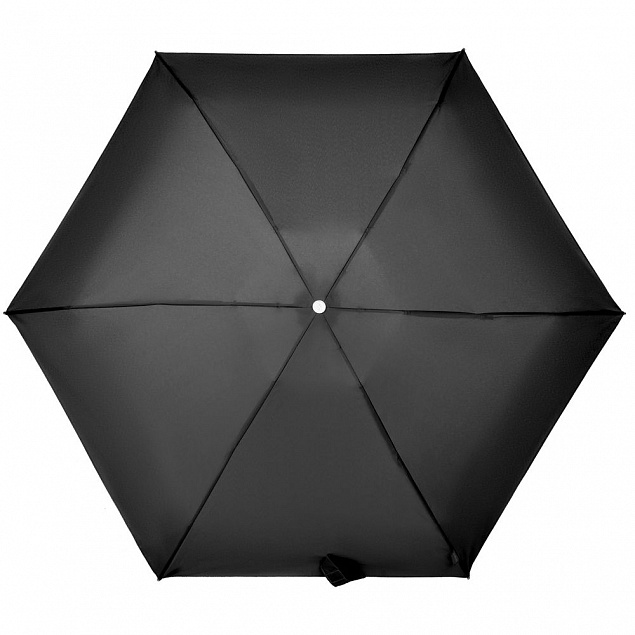 Складной зонт Alu Drop S, 4 сложения, автомат, черный с логотипом в Самаре заказать по выгодной цене в кибермаркете AvroraStore