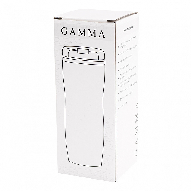 Термокружка Gamma, матовый, белый с логотипом в Самаре заказать по выгодной цене в кибермаркете AvroraStore