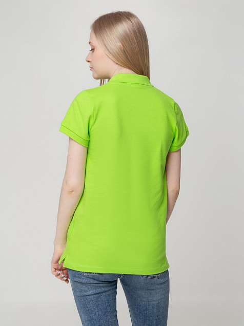 Рубашка поло женская Virma Lady, зеленое яблоко с логотипом в Самаре заказать по выгодной цене в кибермаркете AvroraStore