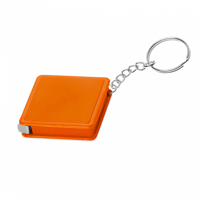 Брелок-рулетка Etti, оранжевый с логотипом в Самаре заказать по выгодной цене в кибермаркете AvroraStore