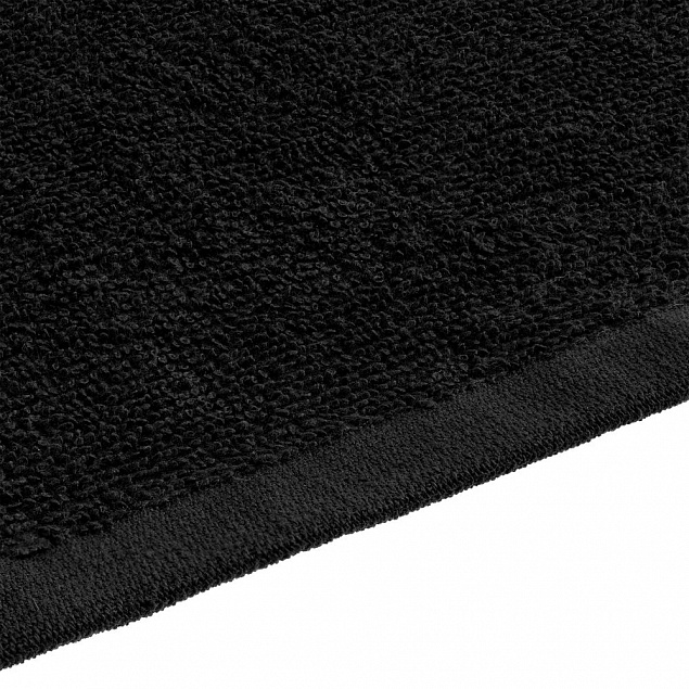 Полотенце махровое «Юнона», малое, черное с логотипом в Самаре заказать по выгодной цене в кибермаркете AvroraStore