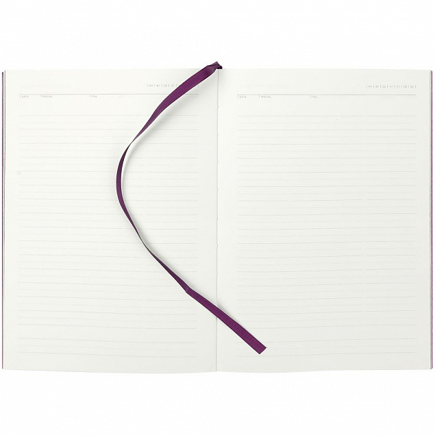 Ежедневник Flat, недатированный, фиолетовый с логотипом в Самаре заказать по выгодной цене в кибермаркете AvroraStore
