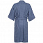Халат вафельный мужской Boho Kimono, синий с логотипом в Самаре заказать по выгодной цене в кибермаркете AvroraStore