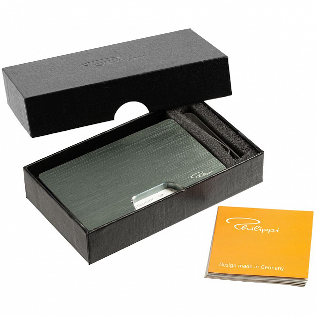 Футляр для карт с зажимом для купюр Cooper, серый с логотипом в Самаре заказать по выгодной цене в кибермаркете AvroraStore