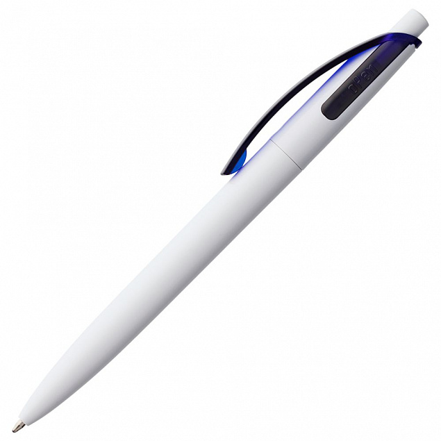 Ручка шариковая Bento, белая с оранжевым с логотипом в Самаре заказать по выгодной цене в кибермаркете AvroraStore
