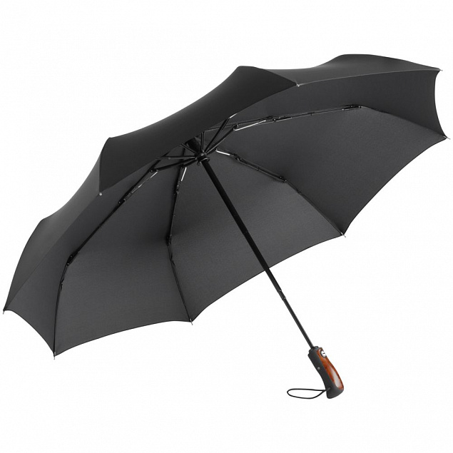 Зонт складной Stormmaster, черный с логотипом в Самаре заказать по выгодной цене в кибермаркете AvroraStore