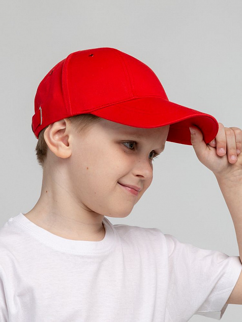Бейсболка детская Capture Kids, красная с логотипом в Самаре заказать по выгодной цене в кибермаркете AvroraStore