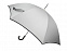 Зонт трость Ривер, механический 23, серебристый/черный с логотипом в Самаре заказать по выгодной цене в кибермаркете AvroraStore